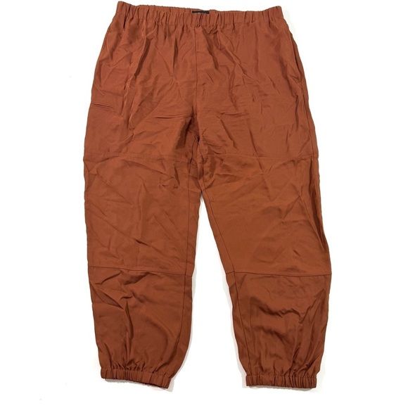 Theory Slim Cargo Flat Twill Jogger Pants Walnut Brown - Picture 2 of 7